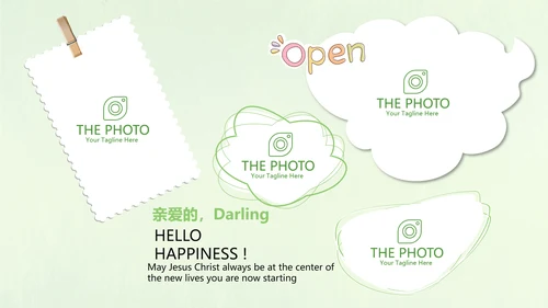 绿色校园风格致青春毕业纪念册动态PPT模板