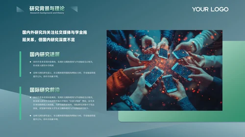 绿色简约风心理学专业答辩PPT模板