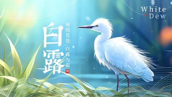 美丽的梦幻传统节气白露PPT模板