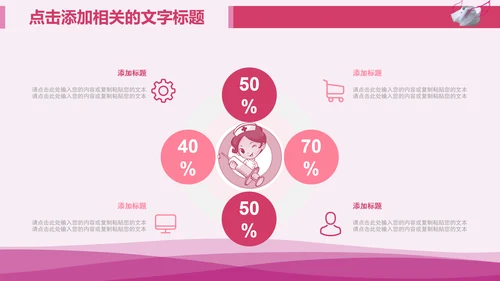 粉色护士节护理护校白衣天使医疗PPT模板