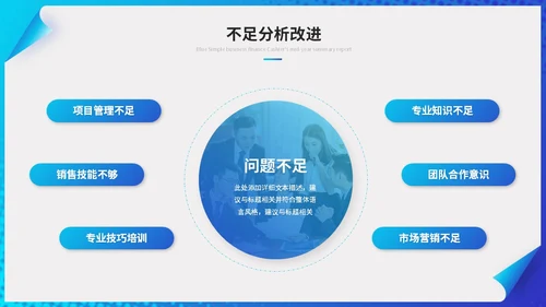 蓝色简约创意翻页式工作总结工作汇报述职报告ppt模板