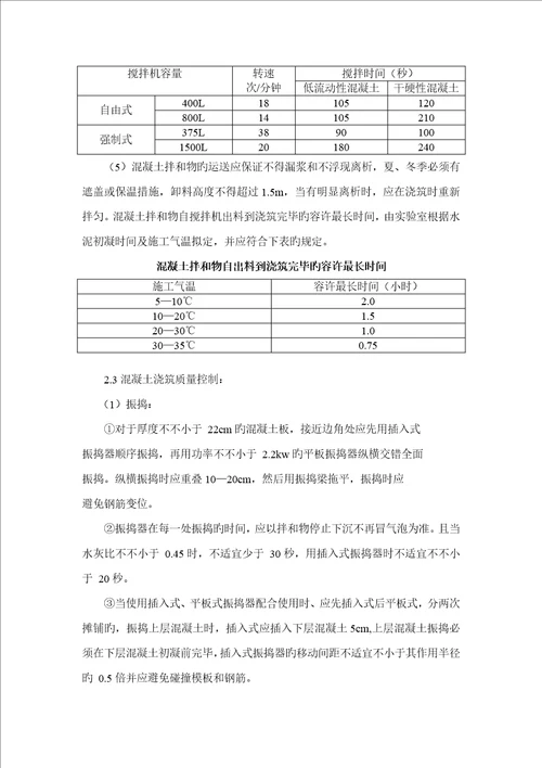 混凝土道路关键工程监理标准细则改