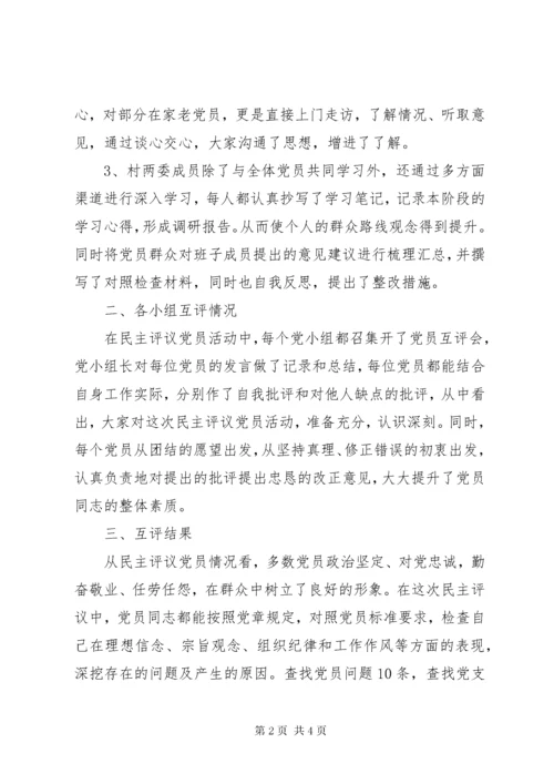 党支部组织生活会和民主评议党员会议情况总结.docx