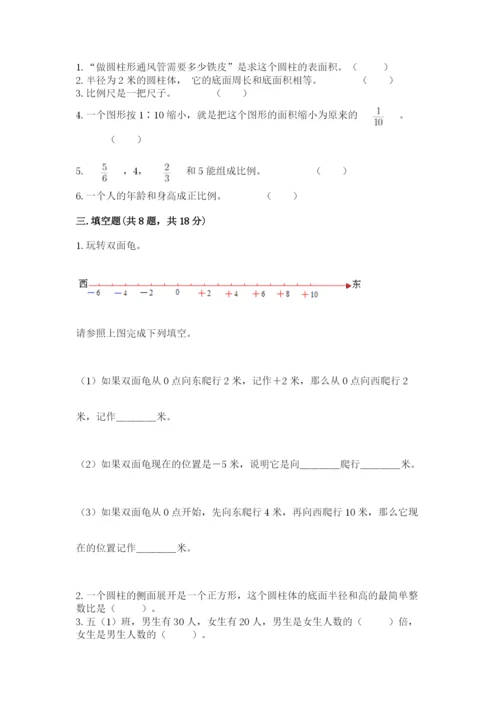朝阳县六年级下册数学期末测试卷（培优）.docx