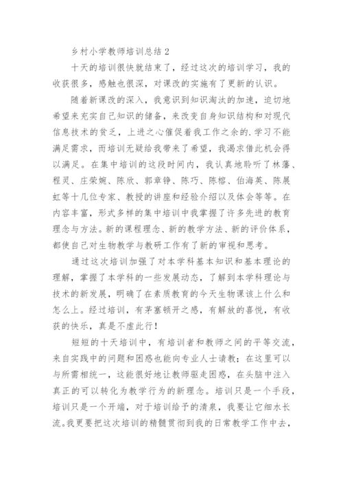 乡村小学教师培训总结.docx