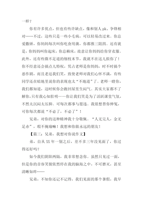 兄弟我想对你说作文.docx