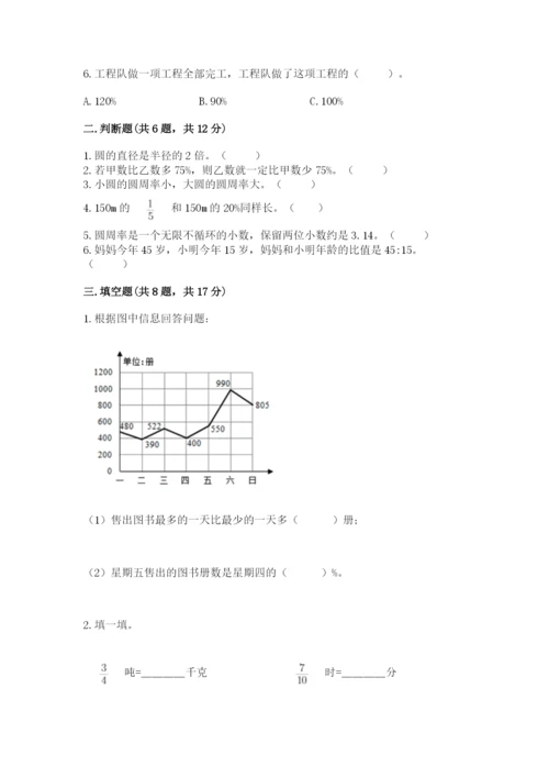 六年级数学上册期末考试卷含完整答案【必刷】.docx