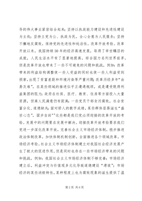 坚持警钟长鸣严防四大危险(学习七一体会) (3).docx