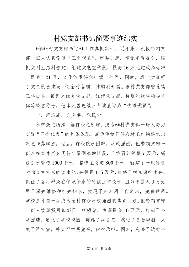 村党支部书记简要事迹纪实_1.docx