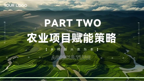 绿色质感风农业项目赋能乡村振兴PPT模板