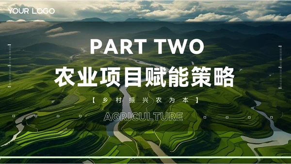 绿色质感风农业项目赋能乡村振兴PPT模板