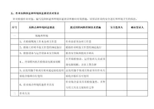 冷却塔风机维护检修作业基础指导书