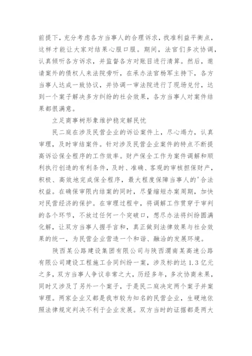 民二庭工作总结.docx