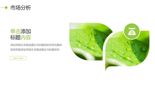 绿色唯美植物生长发芽自然环保PPT模板