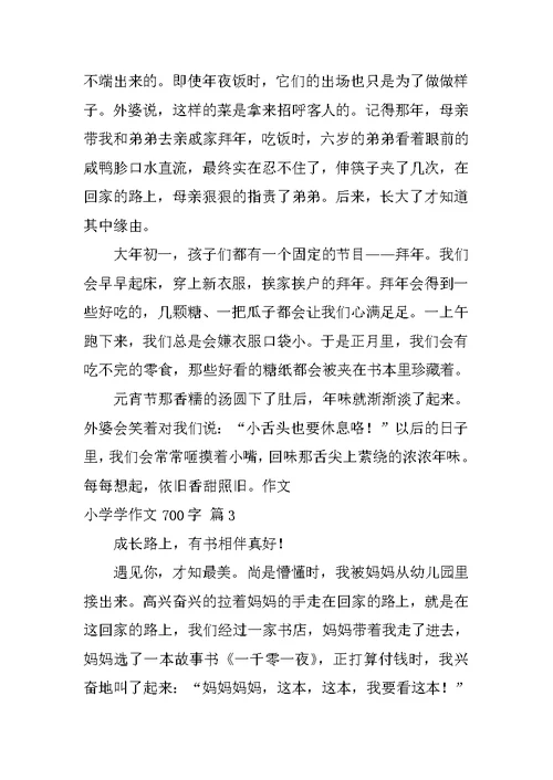 小学学作文700字