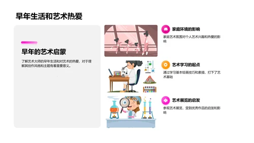 艺术大师生涯解析PPT模板