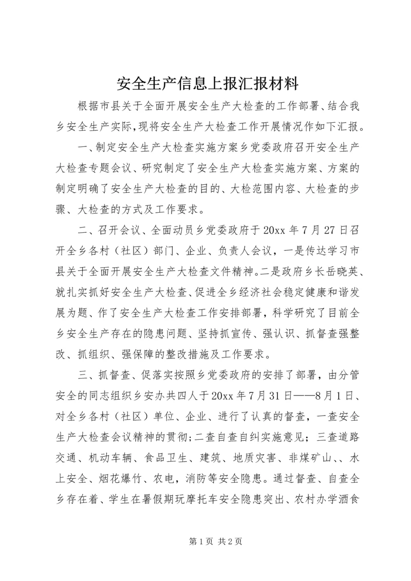 安全生产信息上报汇报材料 (3).docx