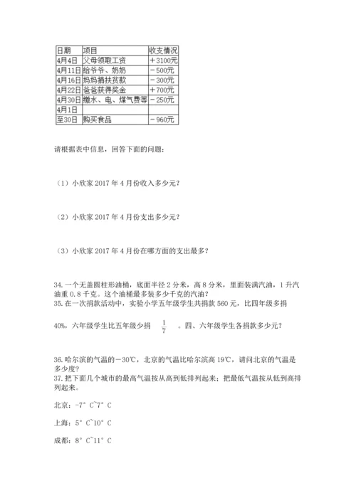 六年级小升初数学解决问题50道【考点提分】.docx