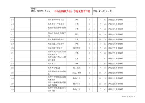 最全的市政公用工程危险源辩识与风险评价表.docx