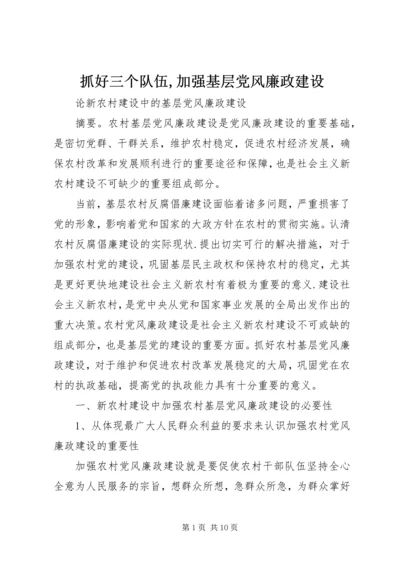 抓好三个队伍,加强基层党风廉政建设 (3).docx