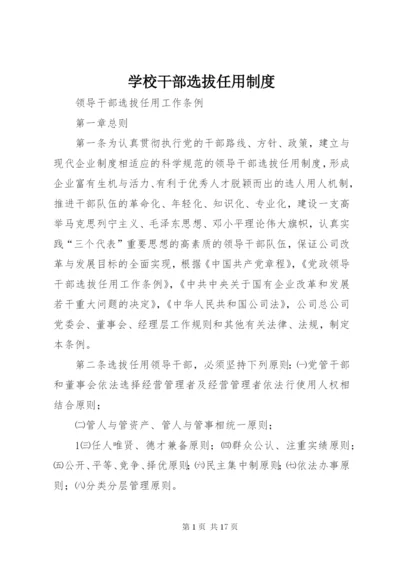 学校干部选拔任用制度.docx