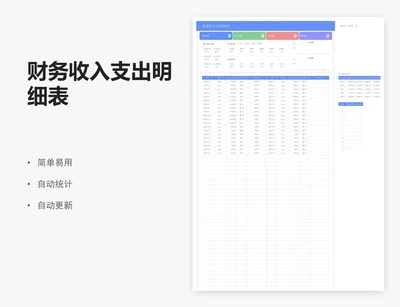 财务收入支出明细表