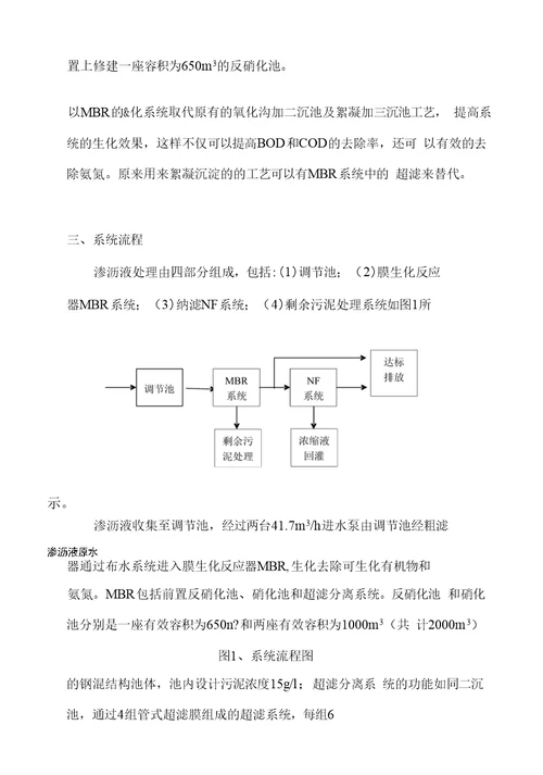 福州市红庙岭垃圾填埋场渗滤液处理