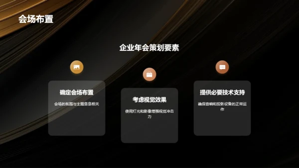 黑金奢华时尚企业年会策划PPT