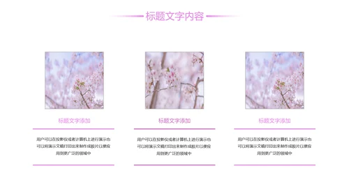 唯美粉红樱花节赏樱花旅游PPT模板