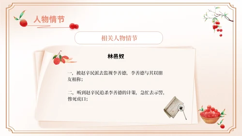 橙色水彩中国风长安的荔枝动态读书分享好书推荐PPT模板