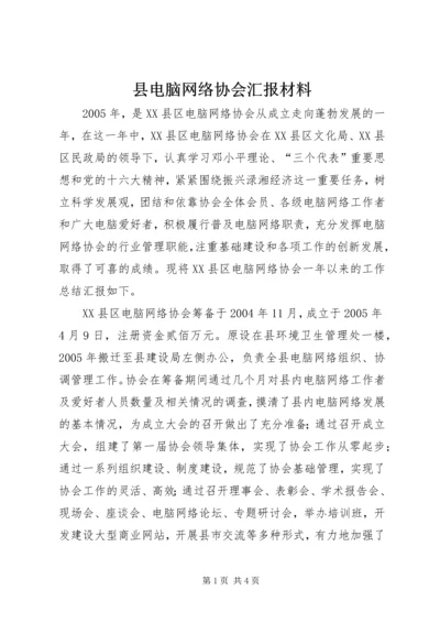 县电脑网络协会汇报材料.docx