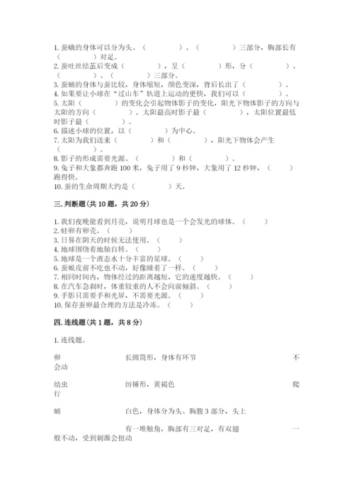 教科版三年级下册科学期末测试卷附完整答案【网校专用】.docx