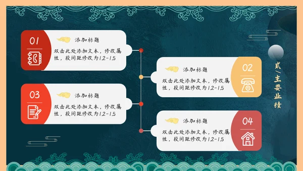 国潮风年终总结通用PPT模板