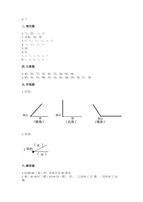 人教版二年级上册数学 期中测试卷【精选题】.docx