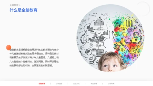 橙色早期全脑儿童教育项目说明会PPT案例