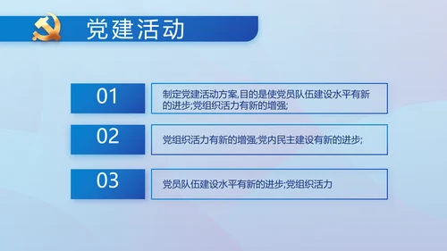 蓝色大气党建党支部年终工作总结PPT