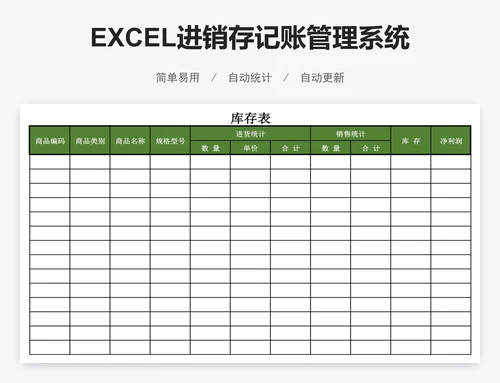 EXCEL进销存记账管理系统