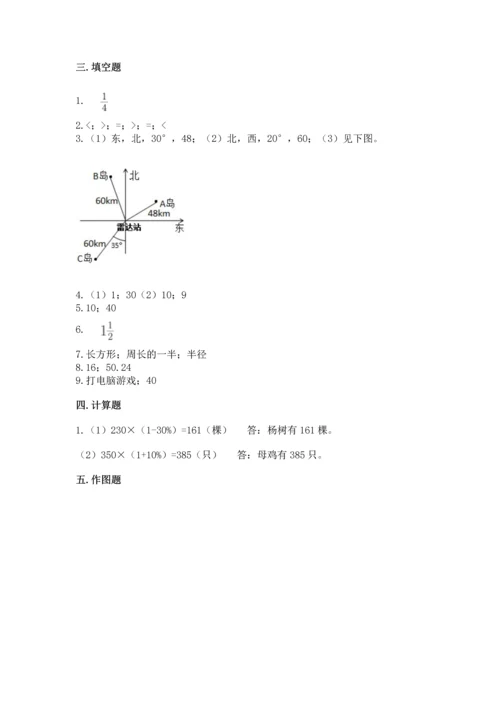 人教版六年级上册数学期末测试卷（黄金题型）word版.docx