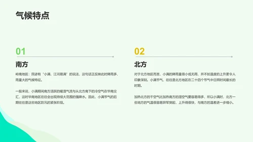 绿色插画小满节气科普培训课件PPT模板