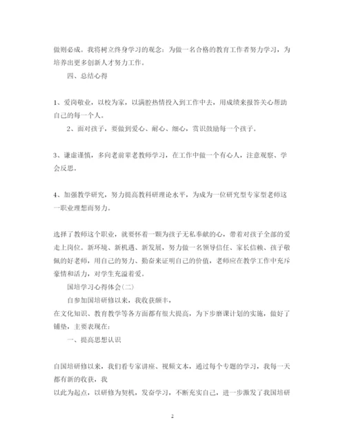 精编国培学习心得体会范文.docx