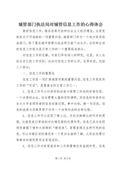 城管部门执法局对城管信息工作的心得体会 (4).docx