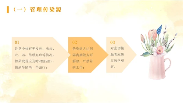 黄色水彩简约秋季传染病预防秋季传染病讲座学生PPT
