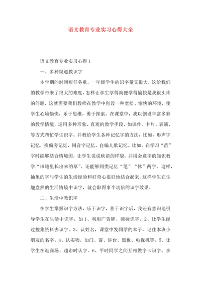 语文教育专业实习心得大全.docx