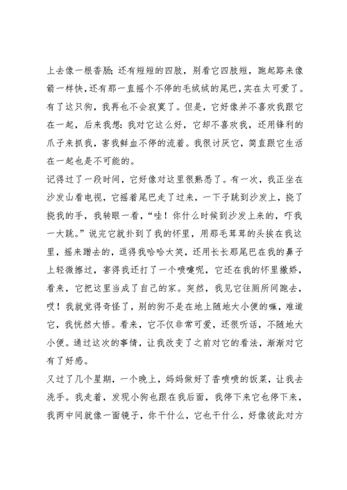 写动物的作文600字6篇(共55页)