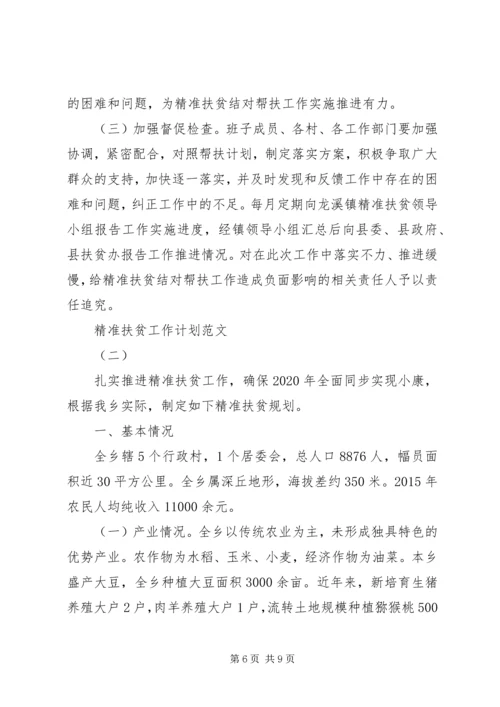精准扶贫工作计划范文.docx