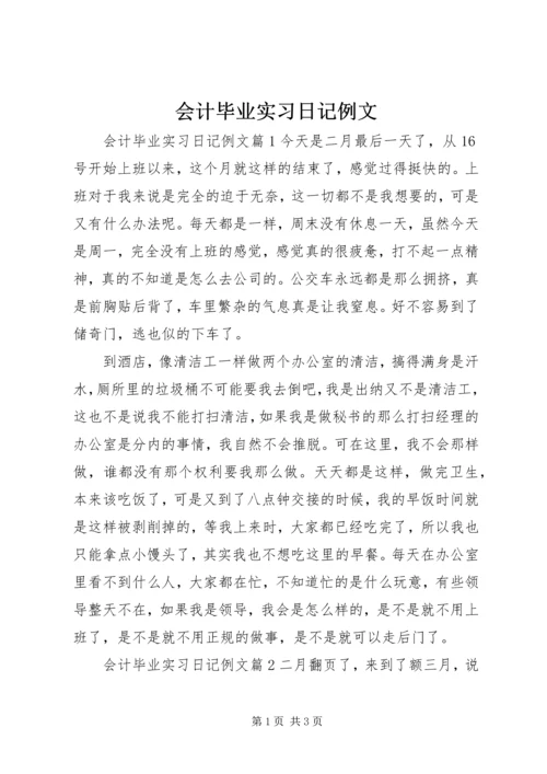 会计毕业实习日记例文.docx