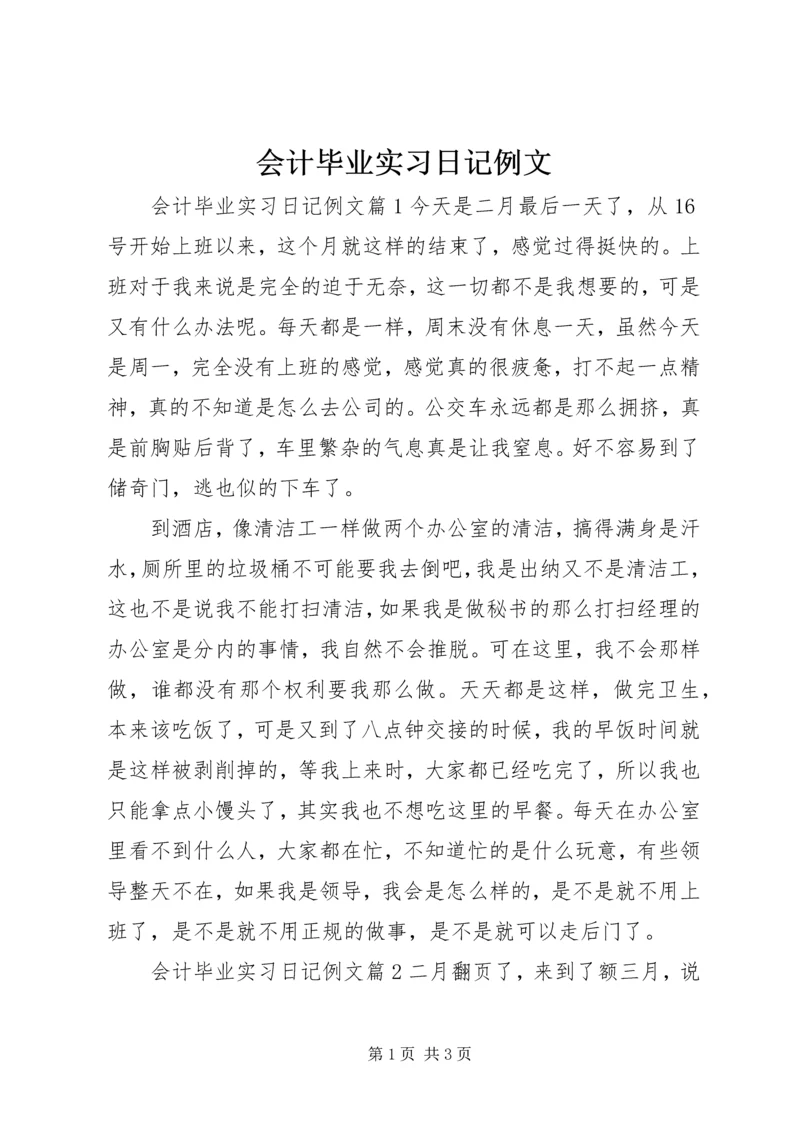 会计毕业实习日记例文.docx