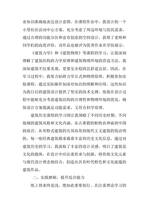 建筑学专业求职自荐信