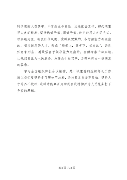 学习全省组织部长会议心得体会_1.docx