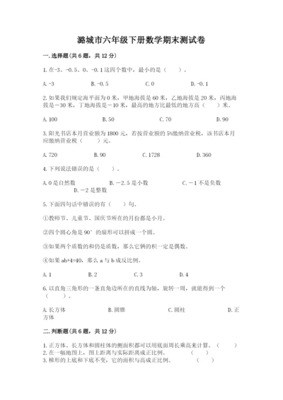 潞城市六年级下册数学期末测试卷标准卷.docx